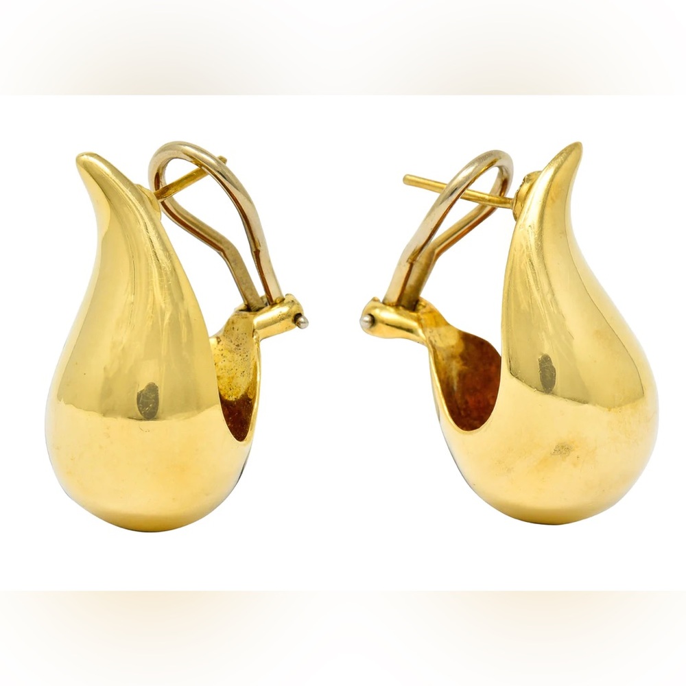 ISO Tiffany & Co Elsa Peretti vintage teardrop earrings 18k gold